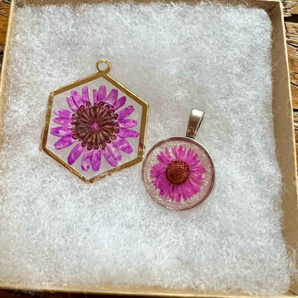 Purple and Gold Floral Necklace Set